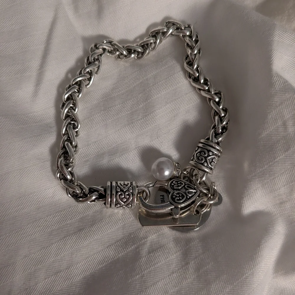 Faith-Inspired Silver Bracelet with Charms